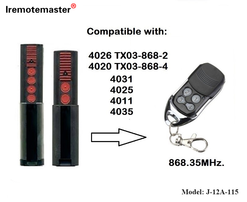 За 4020 4026 TX03-868-4 далечински управувач 868mhz TX03-8-4 Тркалачка шифра